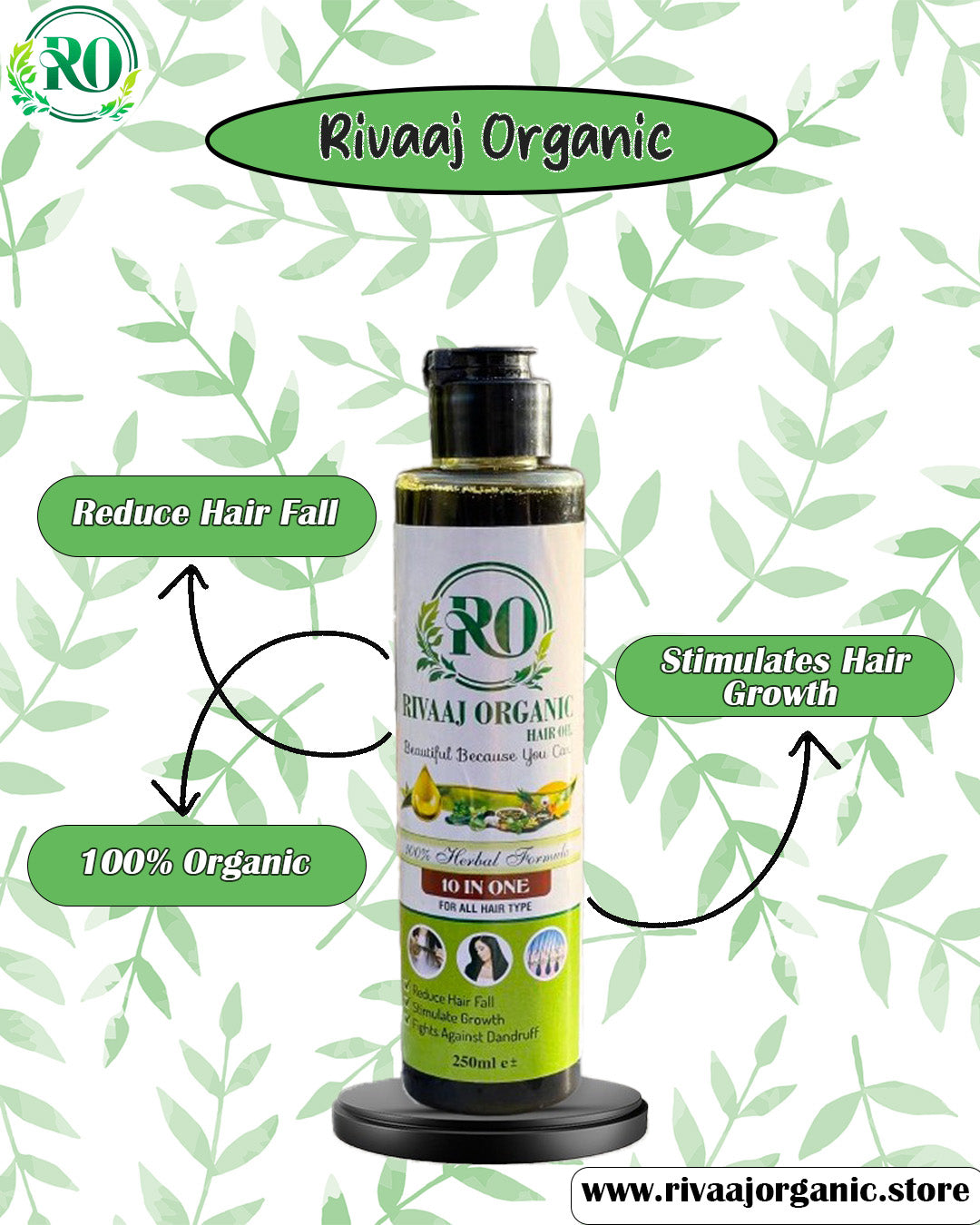 Rivaaj Organic 2 Hair Oil Bottles